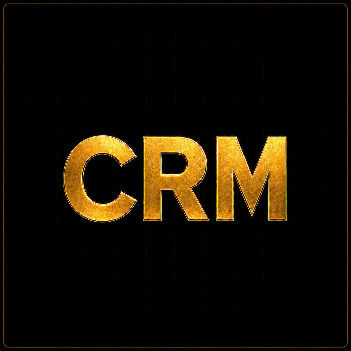 A golden representation of CRM, showcasing its importance in customer relationship management. services