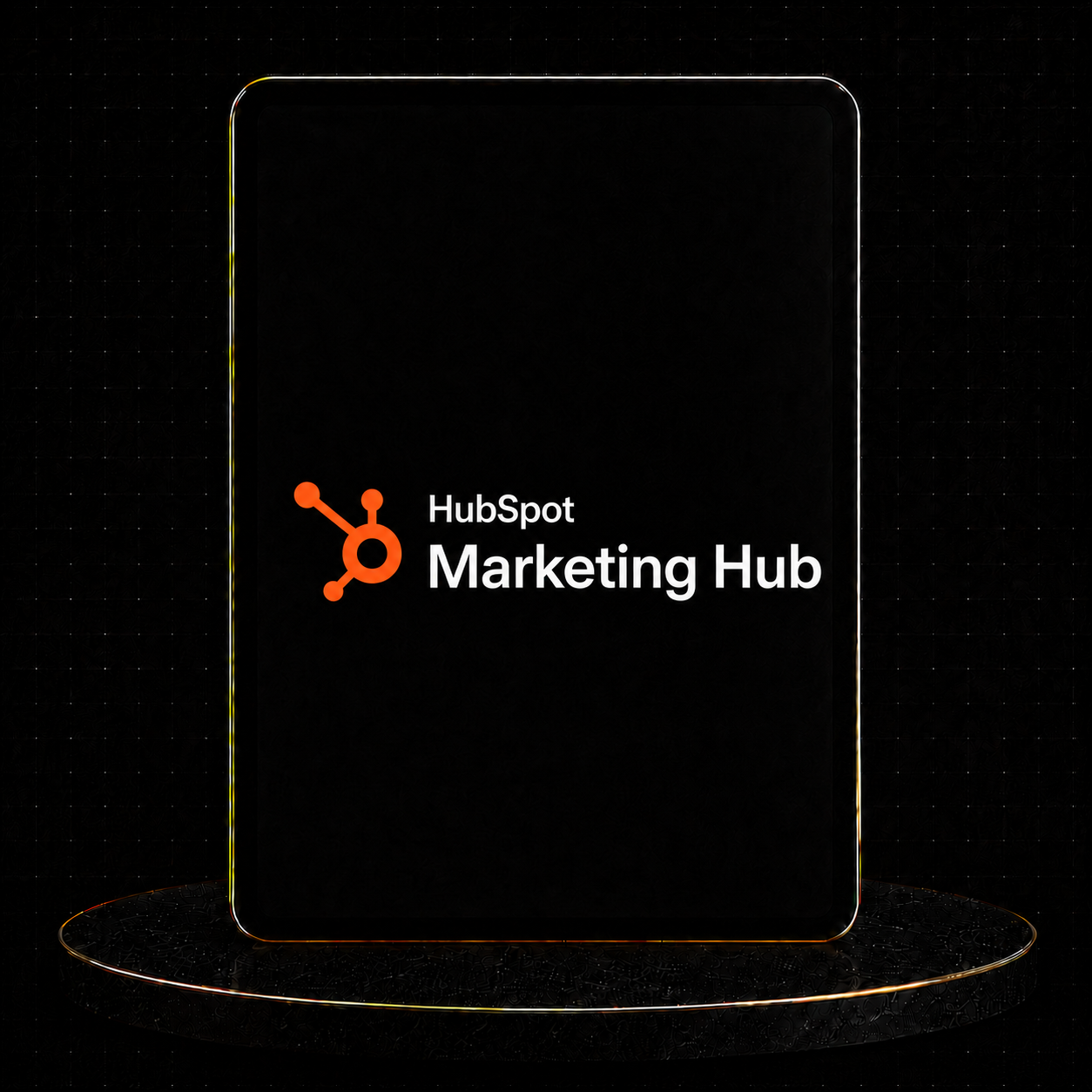 HubSpot Marketing Hub logo displayed on a dark background, representing HubSpot Marketing Hub Setup.